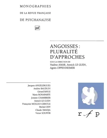 Couverture du livre « Angoisses : pluralité d’approches »