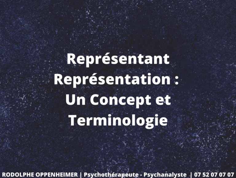 Représentant-Représentation : Un Concept et Terminologie