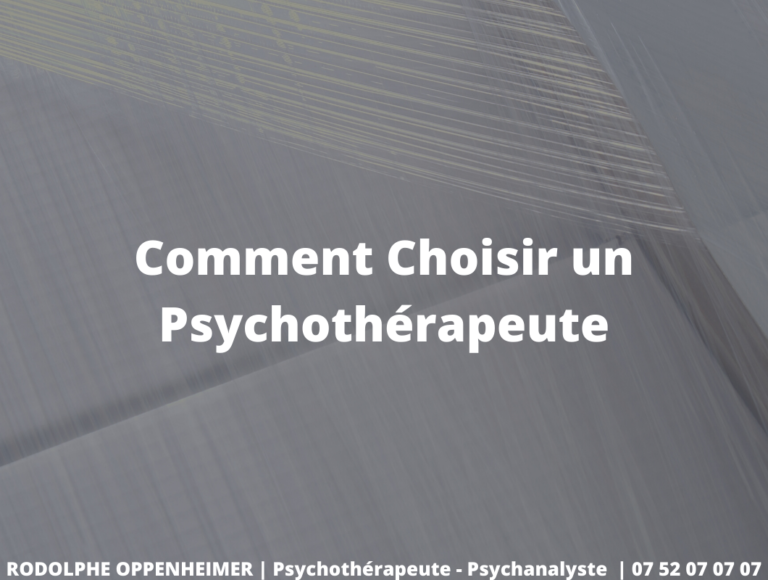 Comment Choisir un Psychothérapeute à clichy