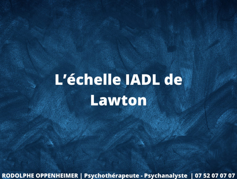 L’échelle IADL de Lawton