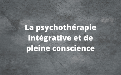 La psychothérapie intégrative et de pleine conscience