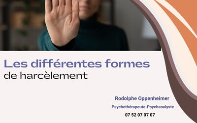 Les différentes formes de harcèlement