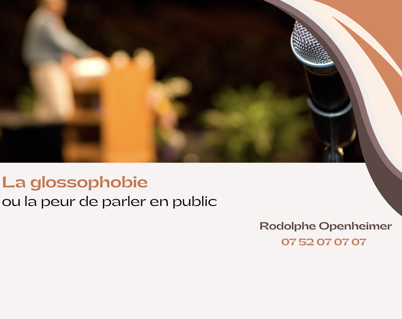 La glossophobie ou  la peur de parler en public 
