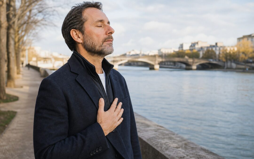 Scène humaine illustrant : Les symptômes physiques de l'anxiété : Quand le corps exprime ce que le cerveau ne parvient plus à apaiser