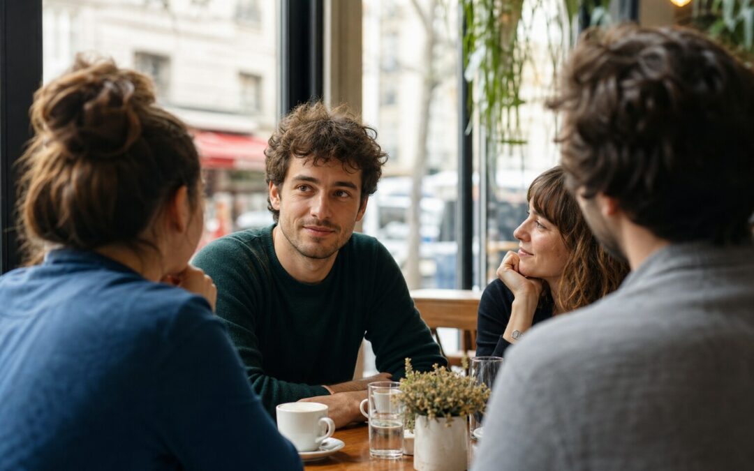 Scène humaine illustrant : Phobie sociale : Comprendre la peur du regard des autres et retrouver confiance en soi
