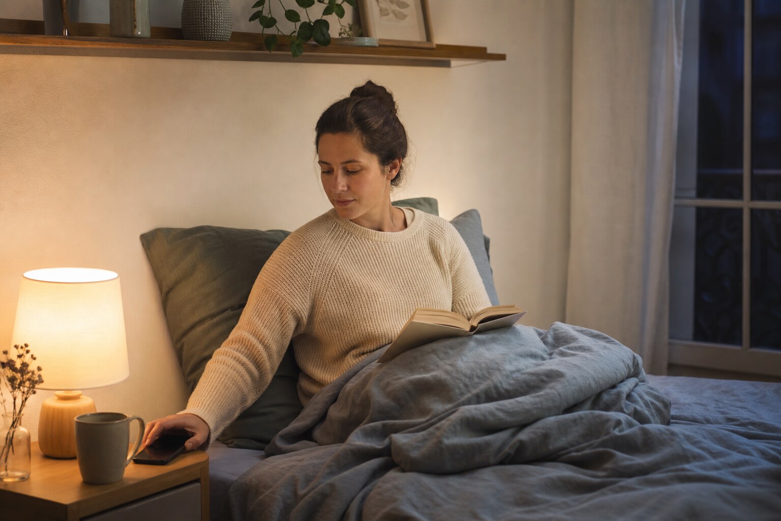 Scène humaine illustrant : Pourquoi ai-je peur de dormir ? Comprendre la somniphobie et l'anxiété nocturne