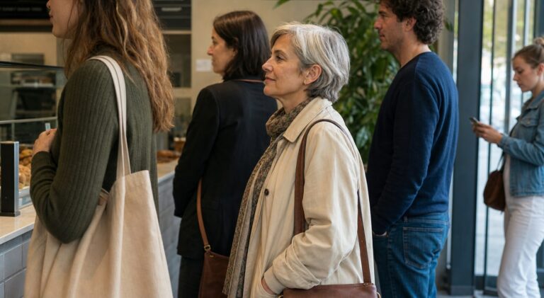 Scène humaine illustrant : Pourquoi ai-je peur de faire un malaise en public ? Comprendre cette angoisse fréquente dans les troubles anxieux