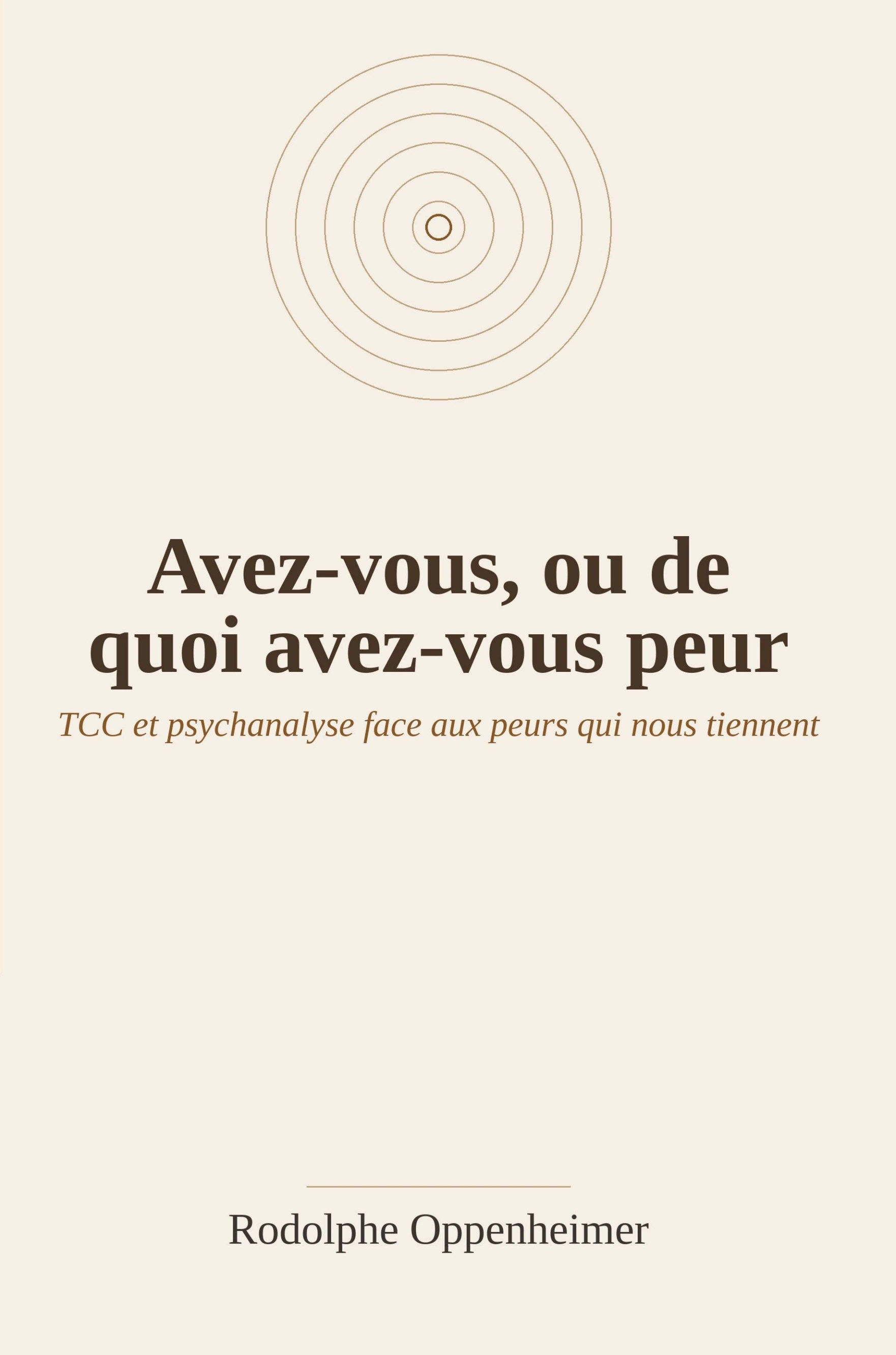 Couverture du livre Avez-vous, ou de quoi avez-vous peur de Rodolphe Oppenheimer