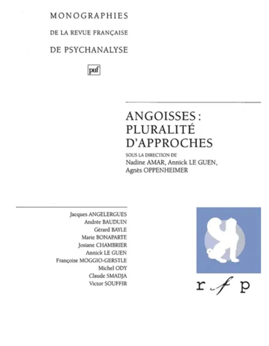 Couverture du livre Angoisses : pluralité d’approches